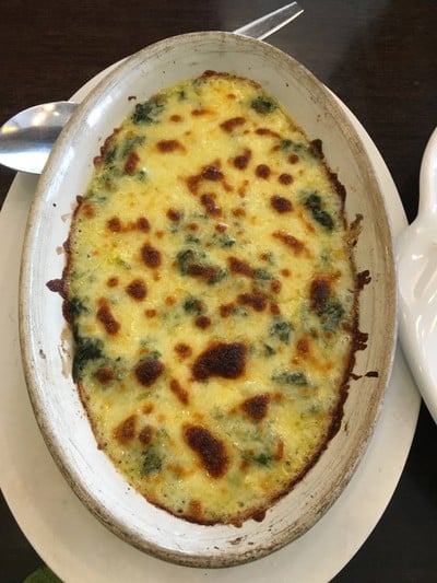 ผักโขมอบชีส