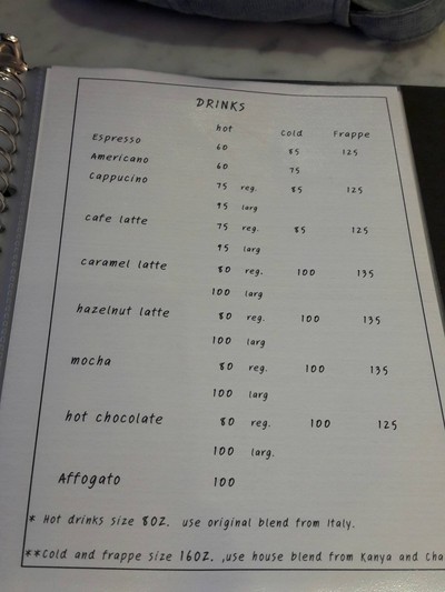 ป้ายราคาหรือสมุดเมนู