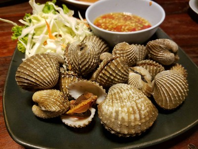 หอยแครงลวก