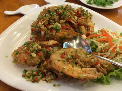 กุ้งทอดพริกเกลือที่เล็ก500฿
