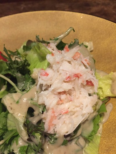 สลัดมันปูและเนื้อปู