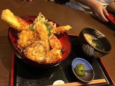 ,big anago tempura donburi set