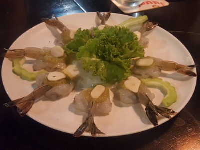 กุ้งแช่น้ำปลาวาซาบิ