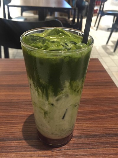 Matcha Red Bean Latte