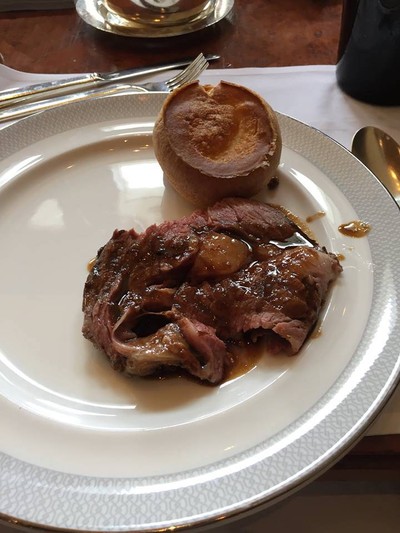 Roasted Wagyu Prime Rib with Yorkshire Puddings, Red Wine Sauce