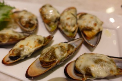 หอยนิวซีแลนด์เขียวหวานอบชีส