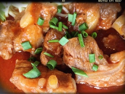 สปาเกตตี้ซี่โครงหมูอบ (95฿)