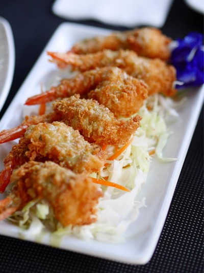 กุ้งทอดซอสครีมวาซาบิ