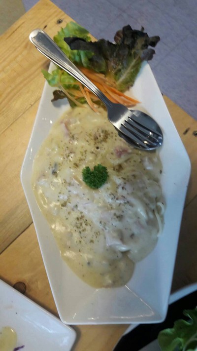 สปาเก็ตตี้คาโบนาร่าครีมชีส