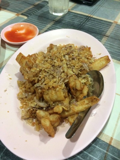 fried squid with garlic