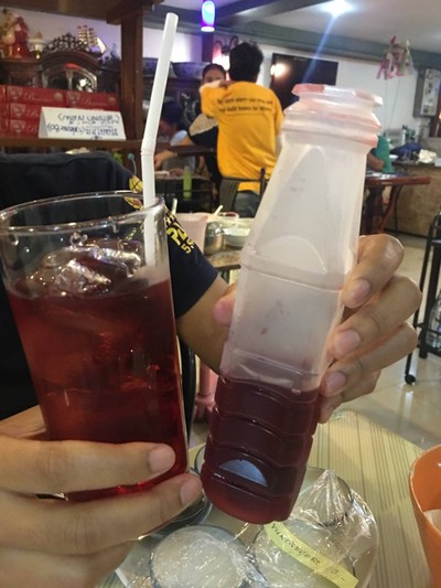 น้ำพุทรา+กระเจี๊ยบ