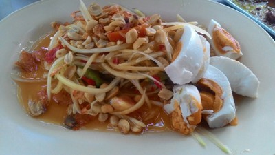 ตำข้าวโพดไข่เค็ม