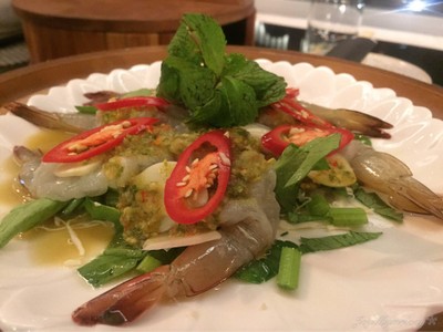 กุ้งแช่น้ำปลา