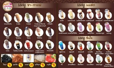 ป้ายราคาหรือสมุดเมนู