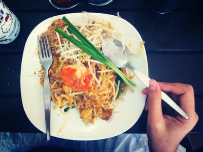 ผัดไทยกุ้งสด