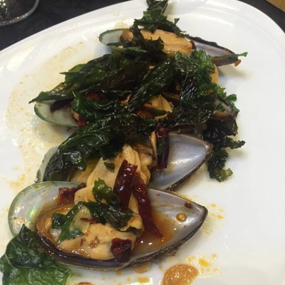 หอยแมลงภู่นิวซีแลนด์กับน้ำจิ้มแจ่ว