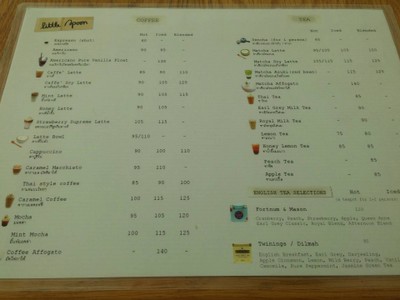 ป้ายราคาหรือสมุดเมนู