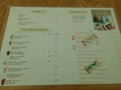 ป้ายราคาหรือสมุดเมนู