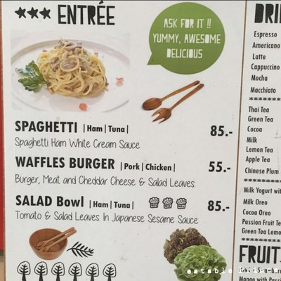 ป้ายราคาหรือสมุดเมนู