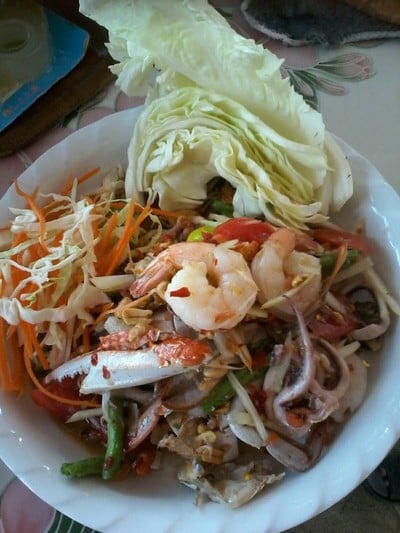ส้มตำถาดบ้านสวน ปาย