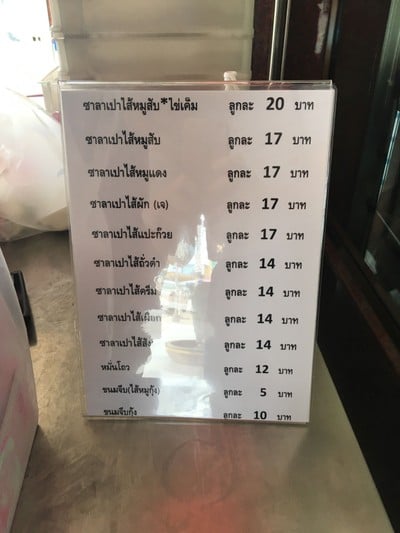 ป้ายราคาหรือสมุดเมนู