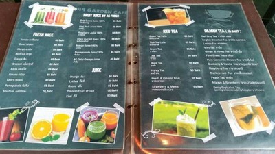 ป้ายราคาหรือสมุดเมนู