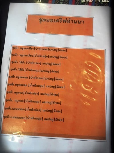 ป้ายราคาหรือสมุดเมนู