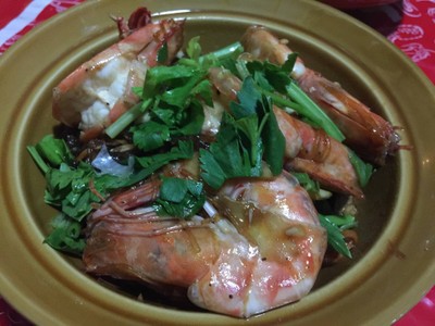 กุ้งโตๆๆกับเมนู กุ้งอบวุ้นเส้น