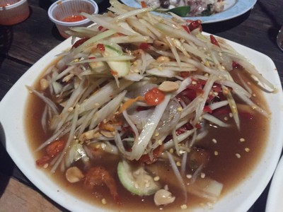 ตำกุ้งสดปลาร้า