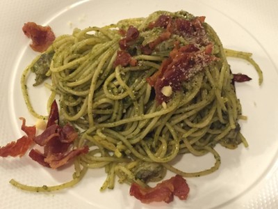 สปาเก็ตตี้เพสโต้หอยลาย