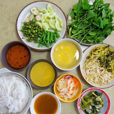 เมนูของร้าน บ้านสวนขนมจีนน้ำยาปู