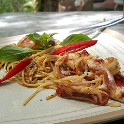 สปาเกตตี้ขี้เมาทะเล