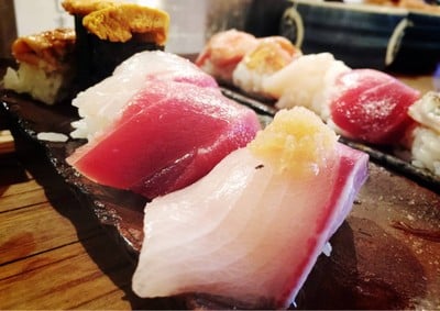 เมนูของร้าน Sushi Endou Jyo-Maze Osaka fish market
