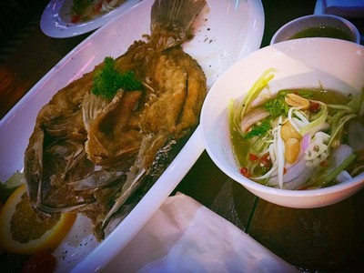 ปลากะพงทอดน้ำปลา