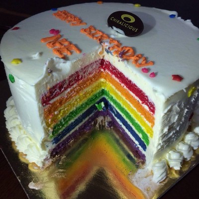 Rainbow Velvet Cake 4 inches