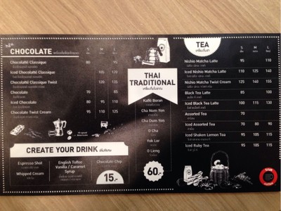 ป้ายราคาหรือสมุดเมนู