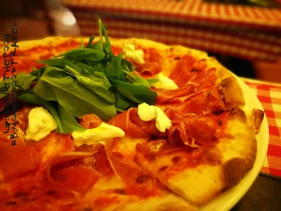 Parma Ham Pizza with Mascarpone and Rocket