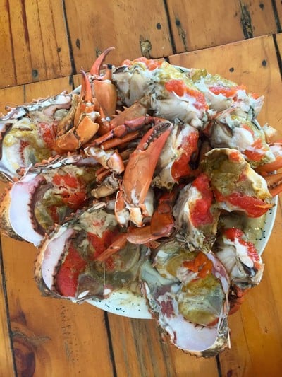 เมนูของร้าน ลุงเก้งซีฟู้ด สมุทรสงคราม