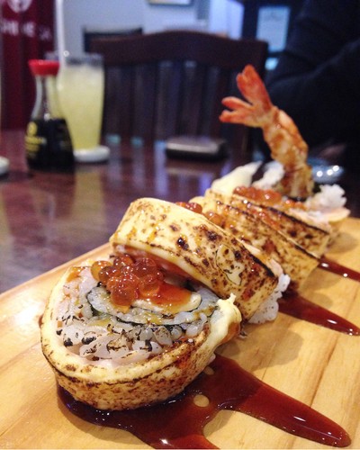 Shrimp Tempura And Salmon Maki