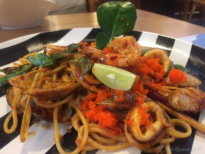 Spaghetti Tomyum Seafood