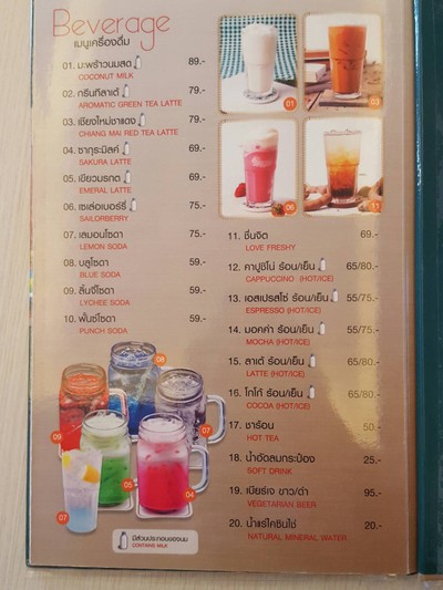 ป้ายราคาหรือสมุดเมนู