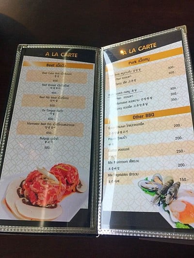 ป้ายราคาหรือสมุดเมนู