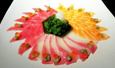 ซาชิมิ 3 ชนิดแล่บาง