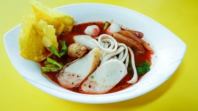 คัง-ซี ลูกชิ้นปลา เย็นตาโฟต้มยำหม้อไฟ คัง-ซี ลูกชิ้นปลา เย็นตาโฟต้มยำหม้อไฟ