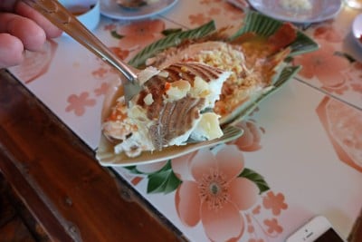 ปลาทับทิมนึ่งมะนาว