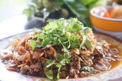 ลาบปลาเพี้ยสุก