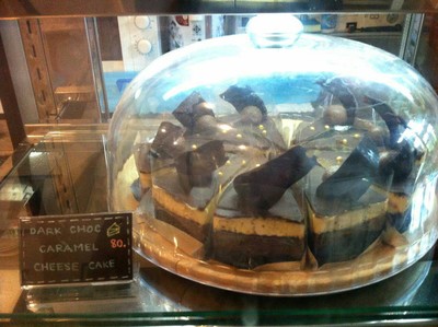 Dark choc caramel cheesecake