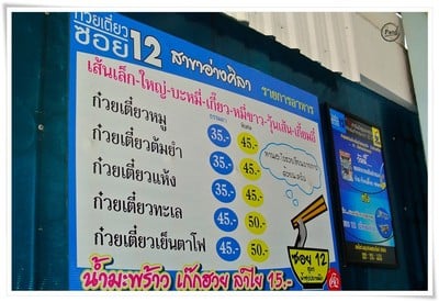 ป้ายราคาหรือสมุดเมนู