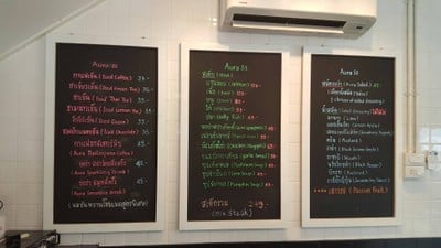 ป้ายราคาหรือสมุดเมนู