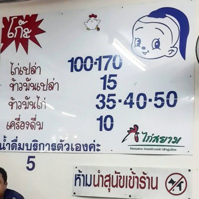 ป้ายราคาหรือสมุดเมนู